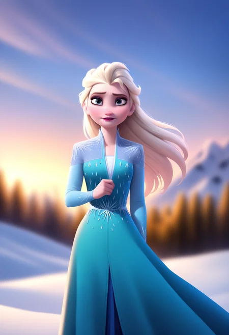 best quality, amazing quality, very aesthetic, absurdres,
BREAK
1girl, elsa \(frozen\), blonde hair, long hair, blue eyes,
blue dress,
wind, snow, winter, magical wind, solo, looking at viewer,   <lora:ElsaNoobXL_byKonan:1>