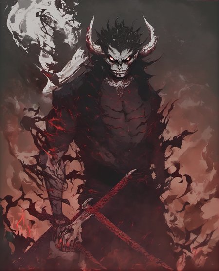 man demon with a sword <lora:asta_man-000003:1>