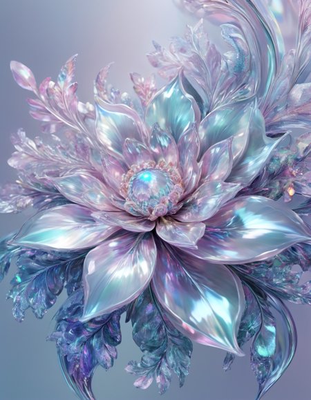 novuschroma84 style iridescent floral fractal  <lora:novuschroma84 style:1>