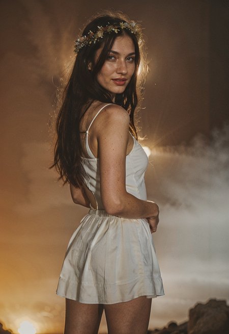 [ng_deepnegative_v1_75t:0.95] (smiling, cheerful, colorful:1.3) Girls-Next-Door_Michelle ((Photograph of an Irish woman, looking to the side, freckles, ginger hair, long hair, head wreath, celtic knots, white dress, (dark, foggy, dimly lit, silhouette:1.2), stone ruins, coastal hills, (best quality, detailed),))
0001SRGoodPictureV3 (cosmos:1.7) <lora:skin_slider_v10:0.7>
<lora:epiCRealismHelper:1.2> <lora:photorealistic02:0.8> epiCPhoto <lora:detailSliderALT:0.5>
<lora:IGInfluencerV1:0.6><lora:SDXLrender_v2.0:0.6>  Wild-Cats-Island_Pamela
<lora:Background Detail Enhanced_Si_v3.0:0.8> jp-Gingerv1-275
<lora:add_detail:-0.5> OverallDetail
<lora:J_origami:0.25> J_origami
<lora:epi_noiseoffset2:0.05><lora:difConsistency_photo:0.2> <lora:HD Horizon v1_0:0.3> <lora:Photographic_Trend:0.25>  <lora:vintage_slider_v10:0.25> <lora:lyco_humans_v10:0.25>  <lora:Photo Focus:0.5>