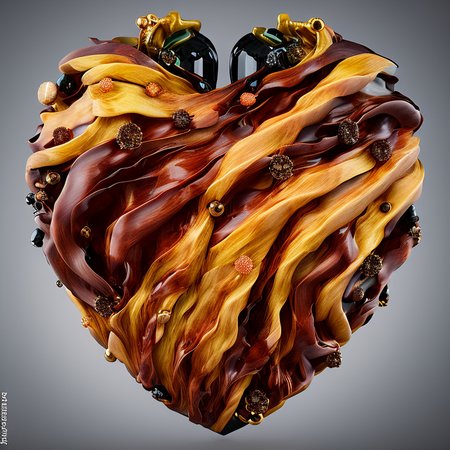 heartart,realistic wood heart  made out of  wood, (lights:1.5),  photohelper, render, cgi, 3d, extremely detailed,colored backdrop