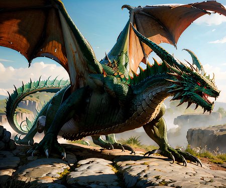EdobDragon, green dragon, (realistic:1.5), <lora:EdobDragon_v1.0:1>