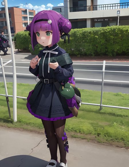 (extremely detailed CG unity 8k wallpaper),(masterpiece), (best quality), (ultra-detailed), (best illustration),(best shadow), (standing on top of a grassy knoll watching a parade go down the street in the distance:1.4), imminent assassination
,BREAK
(carcanograpesmall:1.2), child, aged down
<lora:CarcanoGrape:1>