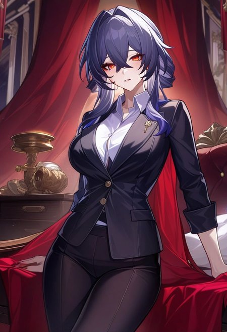 masterpiece, best quality, HONKAI STAR RAILWAY CHARACTER, 
1girl, extreamly detailed, beautiful detailed face, complex detailed background, BREAK, 
office uniform