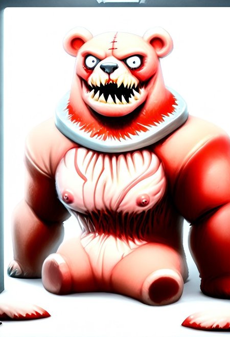 <lora:Zazu-a:1> hattiezazu, digital art, soft light, score_9, score_8_up, score_7_up, score_6_up, score_5_up, score_4_up, cute girl, monsterous, small cute huge fake tits, nipples bear, teddy bear bade out of patches kf human skin, stitched together, fleshly, solo, kitchen background, hattiezazu, digital art, soft light, cybermutant, fleshmutant, CarnageStyle, DonMFr4nk3nst31nXL , ruanyi0606,bear costume,red bowtie,teddy bear, DonMFr4nk3nst31nXL , cybermutant, fleshmutant, CarnageStyle, ruanyi0606,bear costume,red bowtie,teddy bear,, hattiezazu, digital art, soft light, ral-ktchzpong, Wes Anderson's restaurant, huge fake tits, clothed, cleavage girl starting at camera, scars, disgusting skin, stirches, carnage, flesh covered, huge exposed boobs, horny girl