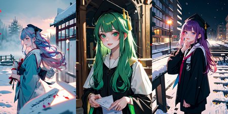highly insanely detailed, masterpiece, top quality, best quality, highres, 4k, 8k, RAW photo, (very aesthetic, beautiful and aesthetic), 
__lazy-wildcards/subject/costume/graduation_robe/prompts__, 
<lora:gradgown:0.6>, 
(1girl:1.3), solo focus, 
(__lazy-wildcards/char/haircolor__), 
__lazy-wildcards/dataset/background__, 
__lazy-wildcards/subject/moment/random/prompts__âââ