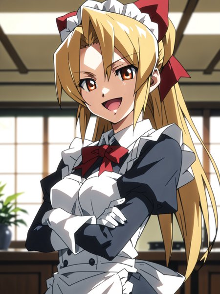 <lora:happy_tentacle-seto-v0.4-000011:1>, ht_seto, hair bow, , medium breasts, blonde hair , indoors, furniture, maid, apron, white gloves, elbow gloves upper body, 1girl, (petite:1.2), solo focus, smile, open mouth, (looking at viewer:1.1), , (depth of field:0.8), , score_9, score_8_up, score_7_up, score_6_up, score_5_up, score_4_up,