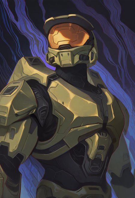 1boy, solo, male focus, abstract background, abstract, 
helmet, visor, power armor, 
masterpiece, best quality <lora:AmiThompson-adafactor-guy90:1>, nosima, <lora:masterchief-halo-richy-v1_ixl:1>, masterchief