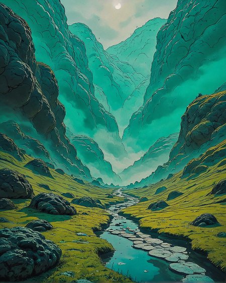Surreal Landscape, Creator Landscape,
Lev Lagorio (Crimean coastlines), Alpine tundra dotted with edelweiss, lichen patterns on boulders, charcoal burner's earth mound,natterjack toad croaking.
<lora:ClassipeintXL2.1:0.410> oil painting,
<lora:extremely_detailed:0.201> extremely detailed,
<lora:add-detail-xl:0.517>,
<lora:dreamshaperXL10_lora:0.853>,
<lora:Flux-XL_Scenery: 0.199> flux-scenery,
detailxl,
advntr, 
<lora:tbh112-sdxl:0.7> style of Gregory Fromenteau,