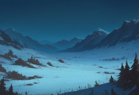 very awa, masterpiece, best quality, hightres, absurdres, pixelPaint, nature, scenery, snow, no humans, hills, mountainous horizon, night, winter, <lora:PixelPaintStylez-IL:1>