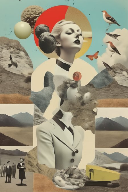 <lora:Surreal Collage:1>Surreal Collage - contemporary surrealism style collage