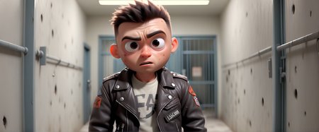 [(23-year-old Ska man wearing(Distressed leather biker jacket with band patches)], [(daring escape from a high-security prison involving close-quarters combat and strategic use of the environment:1.3)], pixar, cinematic, 4k, UHD, <lora:UltraBlackhole_Tech_XL:1.0> ulblackholetech excessive energy scifi