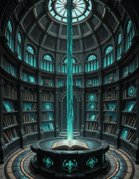 Buried deep within the necromancerâs fortress lies the Library of the Forgotten, an ancient, labyrinthine archive where no living hands have ever turned a page. The immense chamber stretches endlessly into the darkness, its towering bookshelves carved from obsidian and bone, spiraling upwards into unseen heights. The very air hums with an eerie resonance, filled with the whispers of knowledge long abandoned by the mortal world.
The shelves are packed with tomes bound in withered flesh, their covers etched with shifting runes that glow faintly with unholy light. Some books seem to breathe, their spines expanding and contracting like living creatures, while others are locked with chains of rusted iron, sealed by ancient curses too dangerous to be unleashed. Scrolls, brittle with age yet untouched by time, hover in the air, slowly unraveling and reforming, as if reading themselves in a silent, endless cycle.
At the heart of the library stands a massive circular desk, hewn from black stone and inlaid with veins of glowing green energy. Upon its surface, quills made from skeletal fingers hover above open grimoires, tirelessly transcribing forbidden knowledge in ink that shimmers like liquid shadow. Dust does not settle hereâonly the weight of forgotten secrets, pressing down like an invisible hand upon any who dare enter.
Above, the ceiling is a vast cosmic void, an endless expanse of swirling darkness where distant, malevolent stars flicker in unnatural constellations. Occasionally, something moves between the stars, a shape vast and unknowable, watching the library in silence.
In the farthest reaches of the chamber, towering stone monoliths stand, inscribed with ever-shifting text in a thousand dead languages. Some glow faintly, others pulse like beating hearts, their inscriptions rearranging as if whispering among themselves. The floor between them is covered in intricate ritual circles, their markings pulsating with a faint, necrotic glow, hinting at the presence of knowledge too terrible to be contained within mere books.
No footsteps ever disturb the silence, no voices break the eternal stillnessâonly the endless rustling of pages turning on their own, the quiet scraping of phantom quills, and the occasional, distant sound of something shifting among the shelves.
This is not a place of learning.
It is a tomb of knowledge, a repository of secrets too dangerous to be spoken, where books are not just readâthey watch, listen, and remember.
Style & Mood :
- Dark fantasy, gothic horror, necromantic aesthetics
- Cinematic, highly detailed, eerie lighting
- Infernal atmosphere, filled with shadows, glowing runes, and whispering books
- Inspired by the works of ZdzisÅaw BeksiÅski, H.R. Giger, and dark medieval occultism 
<lora:SDXLFaeTastic2400:0.4> <lora:extremely_detailed:0.4> extremely detailed,necromancer l1br4ry, <lora:necromancer_l1br4ry-i:1>, Masterpiece,best quality,hi res,8k,hi res,8k,award winning,(sharp focus, intricate, highly detailed),
