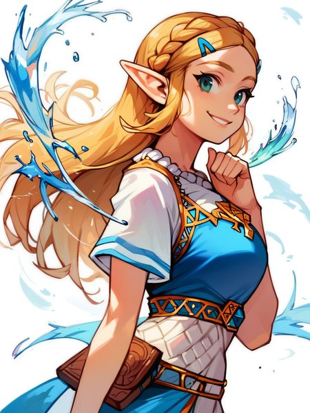 score_9, score_8_up, score_7_up, score_6_up, 1girl, princess zelda ,from side, front, cute pose,  smile, looking at viewer, simple white background, dynamic pose, splash art, concept art, cowboy shot, 
RinotunaYei,  <lora:RinotunaPony_Style-10V5:0.9>