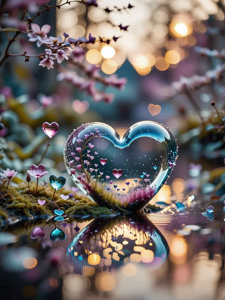 A captivating a pastel-colored bokeh surreal photo, where tiny, heart-shaped glass flowers seemingly leap from the scene. The vibrant colors of the background - soft pinks, purples, blues, and yellows - swirl together in a dreamy, detailed background, lake
<lora:dmd2_sdxl_4step_lora_fp16:1.0> , <lora:Expressive_H:1>, Depth of field, <lora:dark:0.1>, dutch angle,  <lora:aidmaFLuxPro1.1_v0.3_IL:1>,  aidmafluxpro1.1<lora:aidmaMJ6.1_v0.5_IL:1>, aidmaMJ6.1,