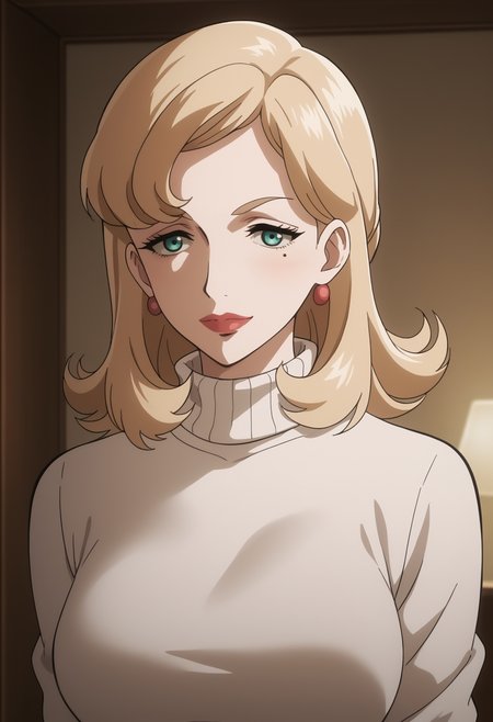 score_9, score_8_up, score_7_up, source_anime,  BREAK, 1girl, solo,   <lora:DX888Elena:1>, elena hanakaze, mature female,  mole, medium hair,   BREAK turtleneck sweater,