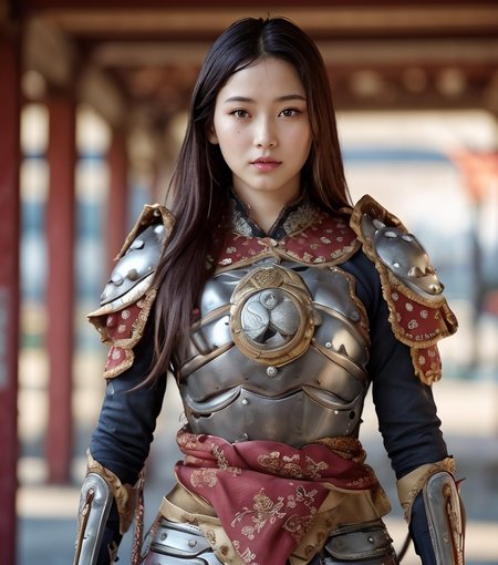 RAW photo, (masterpiece:1.3), subsurface scattering, heavy shadow, (high quality:1.4), (intricate, high detail:1.2), professional photography, HDR, High Dynamic Range, realistic, ultra realistic, photorealistic, high resolution, film photography, ambient lighting, atmospheric effects, <lora:detail_slider_v4:2>, OverallDetail, DarkFantasy, <lora:MongolArmor:1>, a female monar warrior wearing intricate mongolian plate armor, epiCPhoto