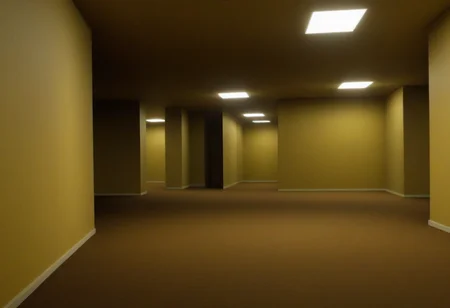 Backrooms Halls (Background) (SDXL) (AD)