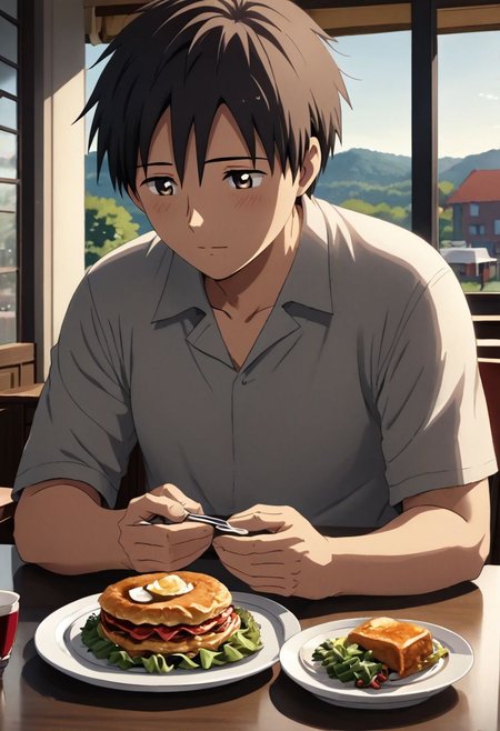 high resolution, solo, best quality, 1Boy, Takaki Toono, Brownish Hair, Brown Eyes, dating, romantic, dinner, OverallDetail