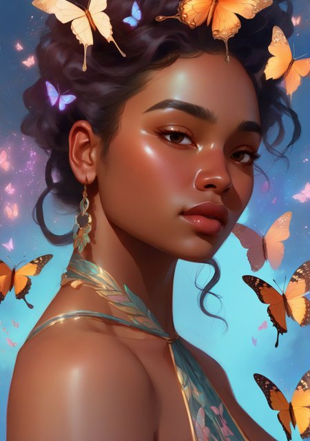 breathtaking concept art of a beautiful Noronhense human man with (light freckles:0.8) and a tired expression, (obese:1.4), wearing intricate halter dress. Chaos explosion of butterflies. natural skin, textured skin, (Femme Fatale aesthetic:1.2), (overcast lighting:1.3), pastel colors. <lora:CuteLora:1> . digital artwork, illustrative, painterly, matte painting, highly detailed . award-winning, professional, highly detailed