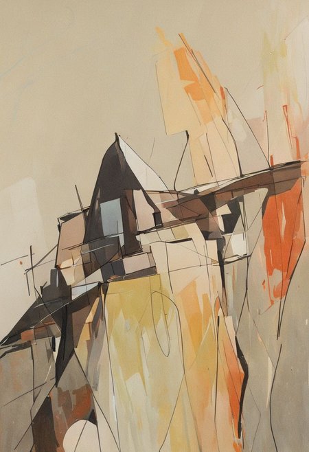 (Silhouette of a house on the cliff beside coast, flat painting background:1.5),
(abstract painting, impressionism, watercolor, oil painting brushstrokes, oil painting texture:1.3),
(brutalist architecture, BRIGHT green AND DARK BROWN color palette, curve LINE, circle, ellipse, core), AK, abstract, deconstruction, geometry, geometric composition,paint painting,harmonious colors, black frame,rectangle, tilt, flat painting, framex, horizontal, Constructivism, Fauvism,