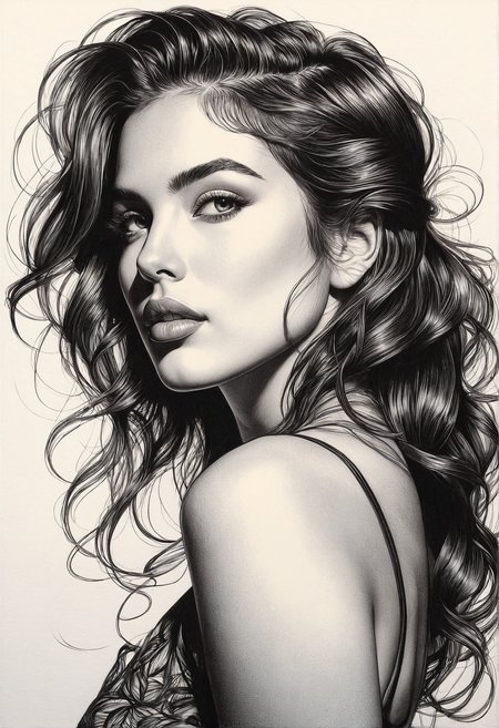 Pencil Sketch Drawing, Colored Pencil Art, (masterpiece), (best quality), (ultra-detailed), Silhouette Art, line art drawing  , a (perfect physique nymph) with her contour and features glowing red outlines.The style is sharp lines minimalistic design yet expressive. Her slender figure smoothly transitioning between sharp angles and flowing curves to define her elegant red backlit silhouette. The image radiates a shiny energy, with the backlit giving the impression of a light source that's both dramatic and delicate.  (small earring:0.5). <lora:InkArtXL_1.2:0.3>   <lora:add-detail-xl:1.5>  . professional, sleek, modern, minimalist, graphic, line art, vector graphics, high contrast, well defined, Silhouette Art, illustration, disheveled hair, detailed eyes, perfect composition, moist skin, intricate details, by wlop, colored pencil strokes, light color, visible paper texture, colored pencil art, black and white drawing, graphite drawing