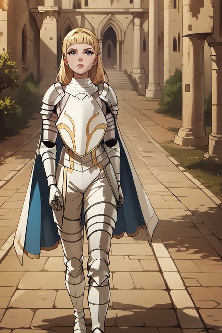 score_9, score_8_up, score_7_up, score_6_up  <lora:alistair:1> alistair, armor, pauldrons, capelet, gauntlets, breastplate, walking, castle, looking at viewer, head tilt