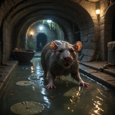 score_9, score_8_up, score_7_up, score_6_up, BREAK, RAW, medium shot, realistic photo of a rat monster, monster, standing, <lora:SPTC_V3.1_Test:0.75>, SPTC, sewer, slime, water, partially submerged <lora:rat_monster:0.8>
