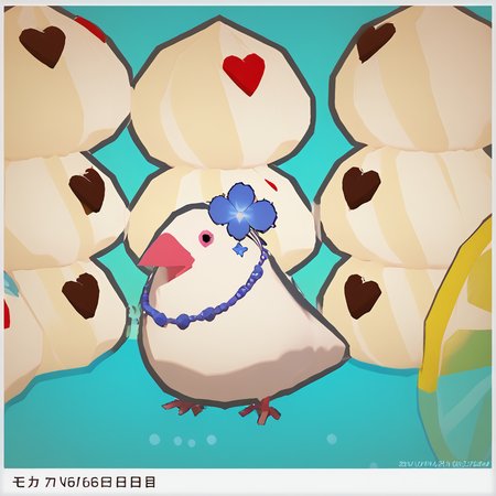 <lora:Buncho_Parfait_Birds__Style:0.8> bunparfait, no humans, 3d, low poly, bird
 <lora:pog_v1_pruned:0.8> pog