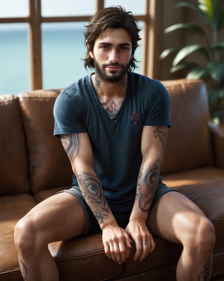 score_9, score_8_up, score_7_up, intricate details, rating_questionable,
<lora:homri52:1>,
<lora:DGDeek:1>
1boy(DGDeek, 1boy, brown hair, blue eyes, beard, tattoo, looking at the viewer, solo, slight smile,  
full body, typical clothing, sitting on sofa) comfy living room,
4k,
detailed background, depth of field, 
<lora:ral-chrosc-clr:0.5>, ral-chrosc-clr,
<lora:Expressive_H:0.5>, Expressiveh,
<lora:xl_more_art-full_v1:0.3>,
<lora:add-detail-xl:0.3>,