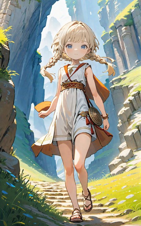 (((dirty))), highly detailed charactor, miniature, masterpiece, best quality, fantasy, young girl, Villagers, hill climbing, unbleached white clothes, (shorts:0.7), (bikini:0.5), (tunic:1.1), (dress:0.6), simple clothes, (broken clothes:1.1), upper body, highly detailed beautiful face and eyes, ancient roman, evening, <lora:more_details:0.5>
