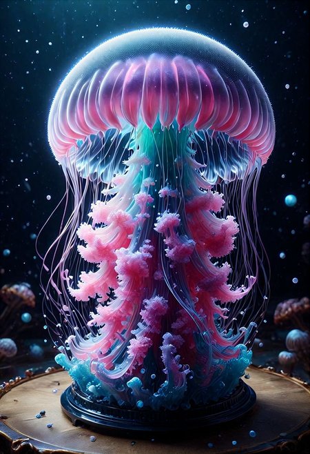 score_9, score_8_up, score_7_up, score_6_up, rating_safe, jellyfish ying yang, glass statue, intricate and detailed lighting, ying yang theme, (masterpiece, high detail, best quality), sharp, smooth anime