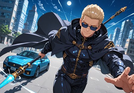 IllusP0s, source_anime, ah1, IllustriousQual, interesting, exciting, spectacular, wonderful, amazing quality, absolutely eye-catching, very awa,  
BREAK <lora:xl_more_art-full_v1:0.2>, <lora:aesthetic_anime_v1s:0.2>,<lora:detailxl:0.2>, detailxl, amazing quality, best aesthetic, absurdres, illustration, Volumetric_Lighting, ultra-detailed, very aesthetic, intricate details, best_quality, lazympos, <lora:Add_Details_v1.2:0.2>, <lora:quality_modifiers_masterpieces_v1:0.2>, <lora:ZootPonyAnime_V1_r2:0.2>, <lora:Bestifacator2:0.2>, anime style,
BREAK (((A wave of telekinetic energy sweeps through the air, lifting a car into the sky and sending it hurtling towards a distant building))), <lora:DynamicPoseIL2att_alpha1.0_rank4_noxattn_900steps:0.8>, dynamic pose,
BREAK Stable_Yogis_PDXL_Positives, AS-Adult, <lora:Complicated fantasy portrait - XL Pony V2.0:0.2>, <lora:HDA_Detailer:0.3>, AS-MidAged, (((Golden Ratio shot))),
BREAK (((<lora:albertwesker-guy-PONYv1:0.8>, albertwesker, 1boy, toned, athletic, fit, mature male))), <lora:shinyskin2:0.2>, glistening skin, <lora:perfection style:0.2>, perfection style, perfection, 
BREAK (((shadow mage lord, with a staff that controls shadows and a cloak of shadows))), ((sunglasses:1.3)), 
BREAK ((slicked back hair, (short hair:1.7), blonde)), <lora:hairdetailpxl:0.2>, hairdetailpxl, 
BREAK ((angular face, sharp_featured face, handsome, charming, alluring)), slit pupils, orange eyes, expressive eyes, perfecteyes, EyesHD, <lora:Eyes_Lora_Pony_Perfect_eyes:0.2>,
BREAK (((bashful expression, Slight smile, shy gaze, downcast eyes))), <lora:Expressive_H:0.2>, Expressiveh, <lora:Emotional_Anime_Expressions_PonyXL_Concept:0.2>, emotional, <lora:Best_Facial_Expression_LoRA_PONY:0.2>, looking at viewer, <lora:Detailed expressive EXEV style -XL Pony V1.0:0.2>, FaceDetail,
BREAK (((moon bridge))), <lora:Background Detailer - SDXL:0.2>, 4k, 8k, Ultra HD, Masterpiece, Best quality, Detailed background, foreshortening, extreme perspective, <lora:Add_more_details_V2_XLpony:0.2> full_details, <lora:background-type1:0.2>, <lora:AddMicroDetails_Illustrious_v3:0.2>, addmicrodetails, SmoothNoob_Quality,