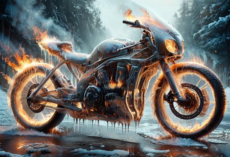 1c3_w1n73r, f1r3, <lora:Varos_-_Fire_Style:0.75> <lora:Varos_-_Ice_Style:0.75> <lora:StS_PonyXL_Detail_Slider_v1.4_iteration_3:0.8> (score_9, score_8_up, score_7_up:1), majestic, (ghost rider with his bike of fire, winter:1.45), elaborate, (ultra realistic:1), (masterpiece, translucent:1.2), best quality, intricate, extremely detailed, detailed background, masterpiece, best quality, highly detailed, sharp focus, hyper-detailed, safe_pos
