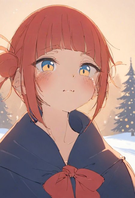 (Blondie:1.0),photograph of a cute adult girl, redhair, pale skin, freckles, blush, innocent, petite and youthful face, silver blue eyes, wearing a cloak, city christmas festival, snowfall, Porta 160 color, shot on ARRI ALEXA 65, bokeh, sharp focus on subject, shot by Don McCullin, nsfw, (natural skin texture, hyperrealism, soft light, sharp), (perfect round eyes:1.3), Capture the essence of her beauty, Enrich the composition with soft, diffused natural light that accentuates the textures and colors, creating a timeless and culturally rich image, EyeDetail-SDXL, fFaceDetail-SDXL