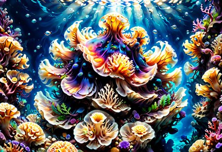 high contrast, lively colors, highest quality,masterpiece, 4K HD,vibrant colors ,wide angle, cinematic,  realistic, hyper detailed,Extremely high-resolution details, photographic, realism pushed to extreme, fine texture, incredibly lifelike,sharp, colorful
hyperkraximalism,
a diver descends into the ocean abyss, wide angle , reefs, fish, sea slug,<lora:SeaAnemone:0.6> translucent and ethereal, sea anemone,