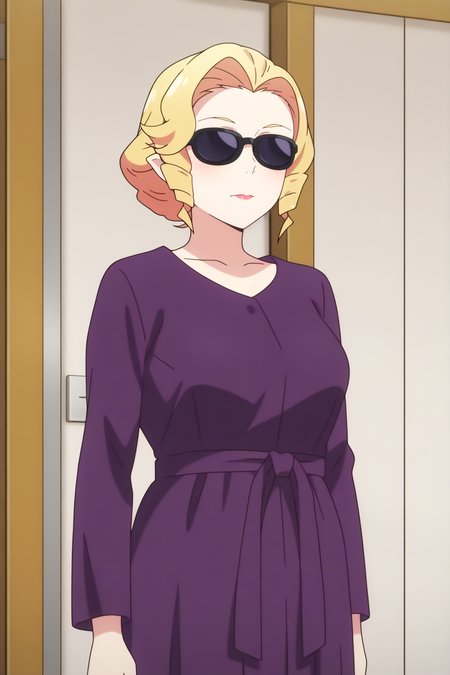Elf's_Mother,  mature female, sunglasses <lora:Eromanga_sensei-Elfs_Mother-illust:0.8>