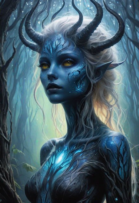 famous artwork by (mark zug:1.3) and (wendy froud:1.2) and (david stoupakis:1.1), detailed expressive eyes, fantasy style, marvel at the mesmerizing glowing H. cyanoventris characterized by her wet film, it gracefully blartifies through the enormous bioluminescent mist clouds of the gaseous plumsnarflerdomain, glowing in symbiosis with the teeming toxic flora, masterpiece, oil pastel
 <lora:add-detail-xl:2>