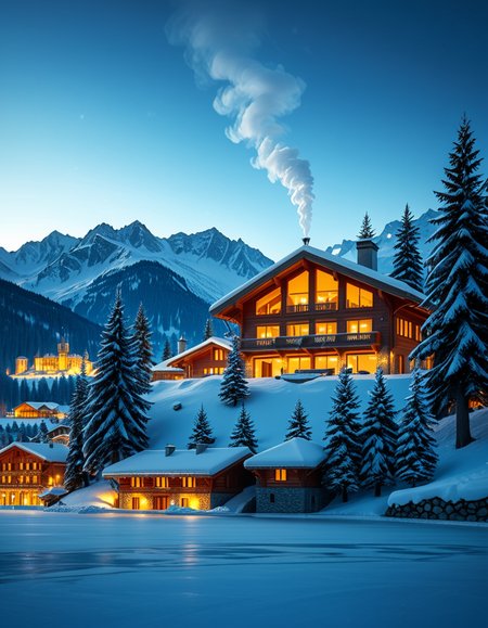 winter scene in Saint-Moritz