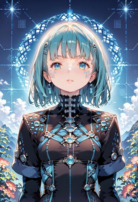 score_9, score_8_up, score_7_up, source_anime, solo, 1girl, JairouP, (work of art, Maximum quality, best qualityer, offcial art, Beauty and aesthetics: 1.2), (1 girl: 1.3), (Fractal Art: 1.3), Vibrant Aqua Blue Eyes, Medium hair with tassels,