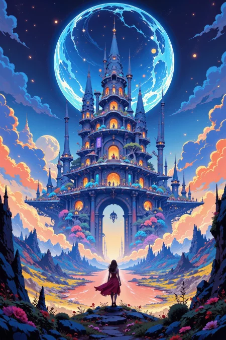 a futuristic reign beautiful  anime landscape, noon, woman, very intricate, very detailed, sharp, bright, colorful, <lora:Hand v2:0.5> <lora:Anti-Blur:1><lora:Insane Detail Slider:0.25>  <lora:flux.1_lora_flyway_Epic-detail_v2:0.3> <lora:fluxenhancer:0.25> <lora:ROWER:0.6> <lora:Niji Anime Scenic:0.8>