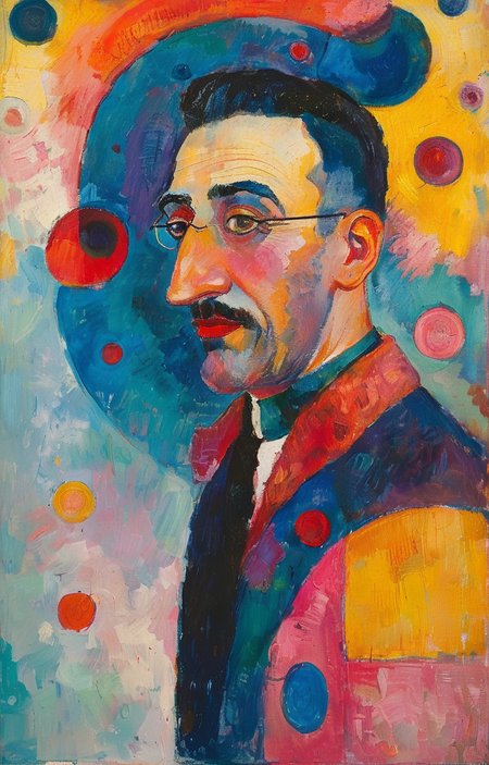 masterpiece,best quality,<lora:tbh287-sdxl:0.9>,illustration,style of Wassily Kandinsky portrait of noble man