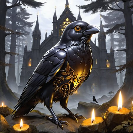 mountains of golden skulls,mecha  crow, outdoors, cathedral, duskull, dusk, yuuhi kurenai, the legend of zelda: tears of the kingdom, crows fall all over the ground, dark forest, lycoris radiata, 1girl, solo, 
best quality, high quality, highres, masterpiece, 
<lora:crow SDXL-000001:0.7>
 <lora:SDXL Detail Tweaker XL ç»èè°æ´å¨ -3 3:3>
 <lora:SDXL Darkness_Cinema:0.6>