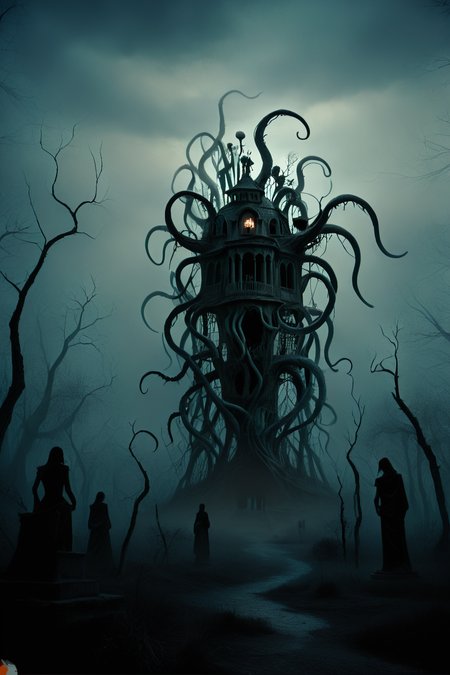 <lora:DonMGl00myN1gh7m4r3XL:1> DonMGl00myN1gh7m4r3XL, Dark, Cimmerian, Crepuscular, Dim, Dreary, Dusky, Eerie, Funereal, Gloomy, Murky, Obscure, Opaque, Penumbra, Sombre, Shadowy, Shady, Somber, Stygian, Tenebrous, Twilight, Umbral, score_9, score_8_up, score_7_up, score_6_up, score_5_up, score_4_up, <lora:K040790P:0.8> 040790P, woman, 24 years old, <lora:Breast Slider - Pony_alpha1.0_rank4_noxattn_last:0.3>, <lora:GRIM_v1:1>  greyscale, monochrome, limited palette, horror (theme), eldritch abomination, chaotic, silhouette,, official art, unity 8k wallpaper, ultra detailed, beautiful and aesthetic, High quality, masterpiece, best quality