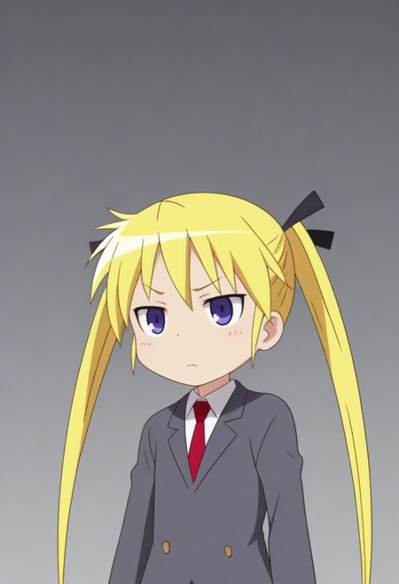 source_anime, anime screencap, source_anime, auratheguillotine, anime screencap, masterpiece, source_anime, shiny skin,,,,,,,sonyakmb, blonde hair, long hair, twintails, hair ribbon, purple eyes,, school uniform,