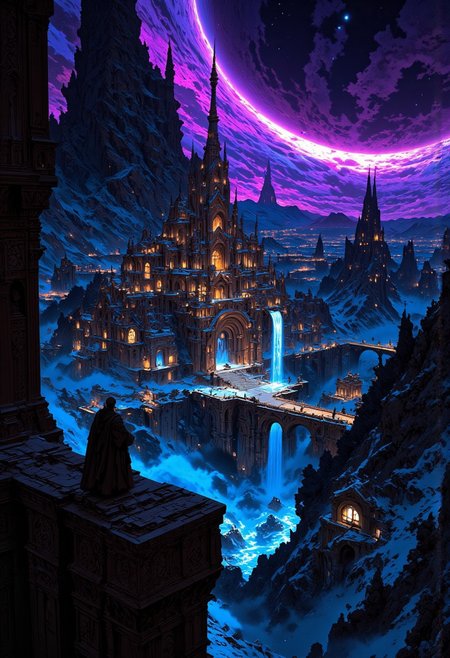  «The expanse of hills which rolled away like swells on a sea, illuminated by a thousand stars. » 