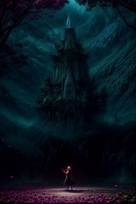 A glorified frog in a mesmerizing garden with a fantastic landscape. The flower petals are bright and festive, dancing and shimmering. Intricate details. Ultra sharpness. The concept of artistic fantasy. A fantastic fairy tale. A bizarre environment. From the frame of the movie xuer.