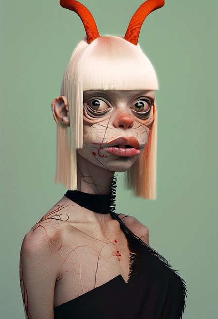A dangerous woman, (art design by Igor Morski and Olly Moss and Tara McPherson and Ted McKeever), award winning, HDR, 44mm photography, (twisted imagery by Hans Bellmer and Stephen Gammell)