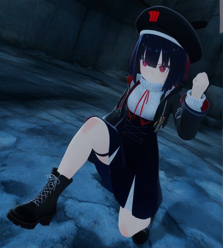 <lora:dress2A-7S:1>,1girl, dress(2A-7S),black hair,short hair,red eyes,bangs,
red ribbon,
sweater,high-waist skirt,black skirt,
black jacket,open jacket,
black beret,
black footwear,
dynamic pose, dynamic angle, animated,
very awa, masterpiece, best quality, highres, absurdes,amazing quality,very aesthetic,intricate details, <lora:hand 5.5:1>