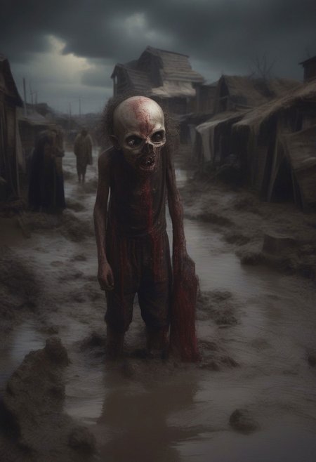 I pity the poor immigrant
 Who tramples through the mud
 Who fills his mouth with laughing
 And who builds his town with blood
 Whose visions in the final end
 Must shatter like the glass
 I pity the poor immigrant
 When his gladness comes to pass 
lowbrow art style, surreal, Cinematic Lighting
